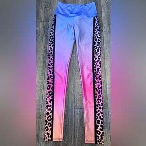 Goldsheep multi colored cheetah leggings XS
